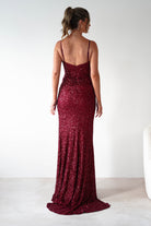 PINK BOOM Dresses 1*DONE -PBLOOM-F86031-RED SEQUIN GOWN