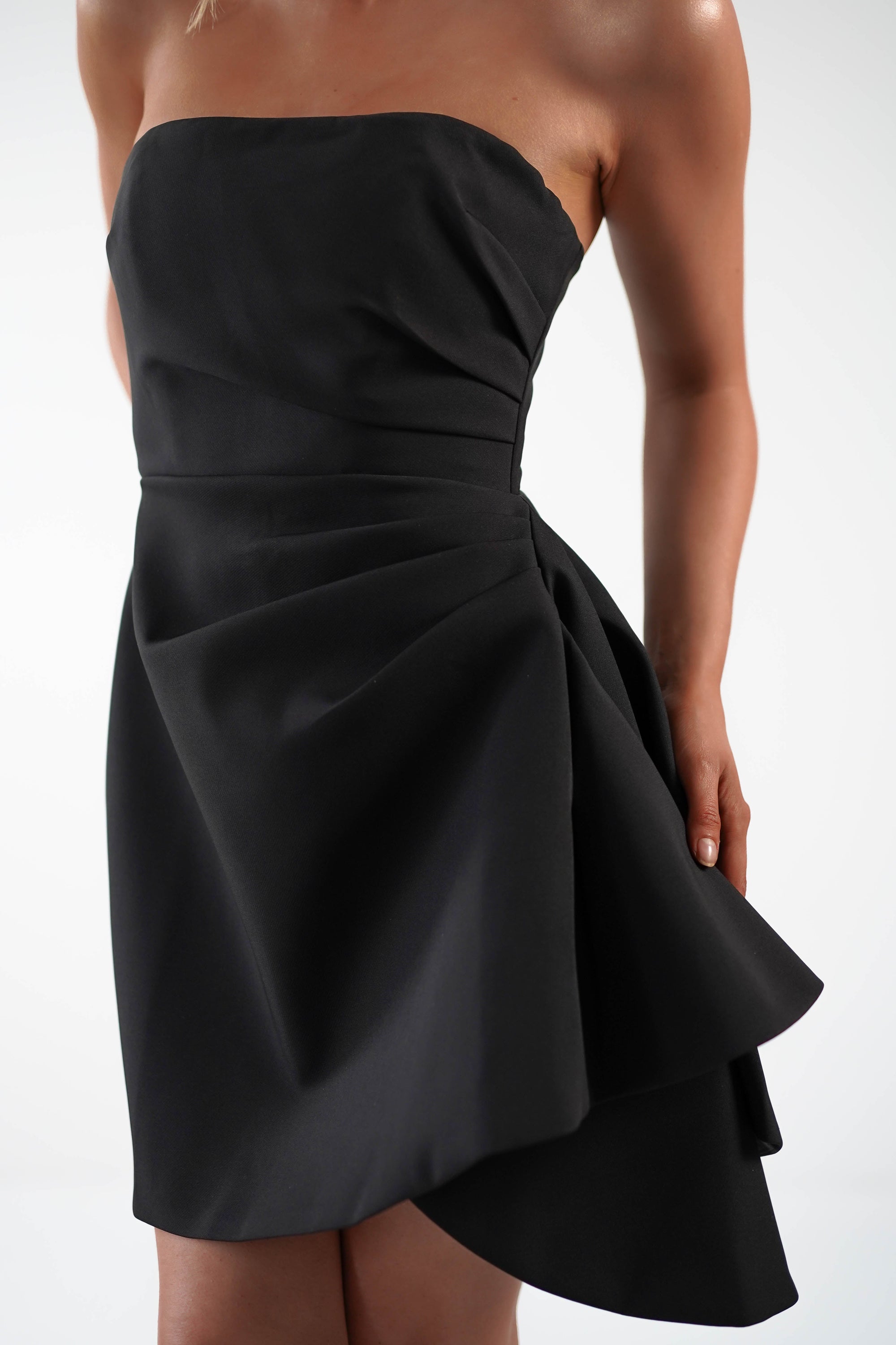 Quinta Strapless Mini Dress | Black - Oh Hello Clothing