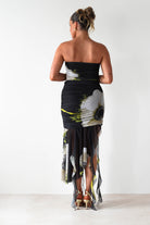 lonka Dresses 1*DONE - S5Y2622 BLACK RUCHED MIDI - LONKA