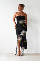 lonka Dresses 1*DONE - S5Y2622 BLACK RUCHED MIDI - LONKA