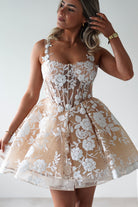 Cinderella Dresses 1*DONE SAMPLE A1347 MINI NUDE/OFF WHIE - LAD