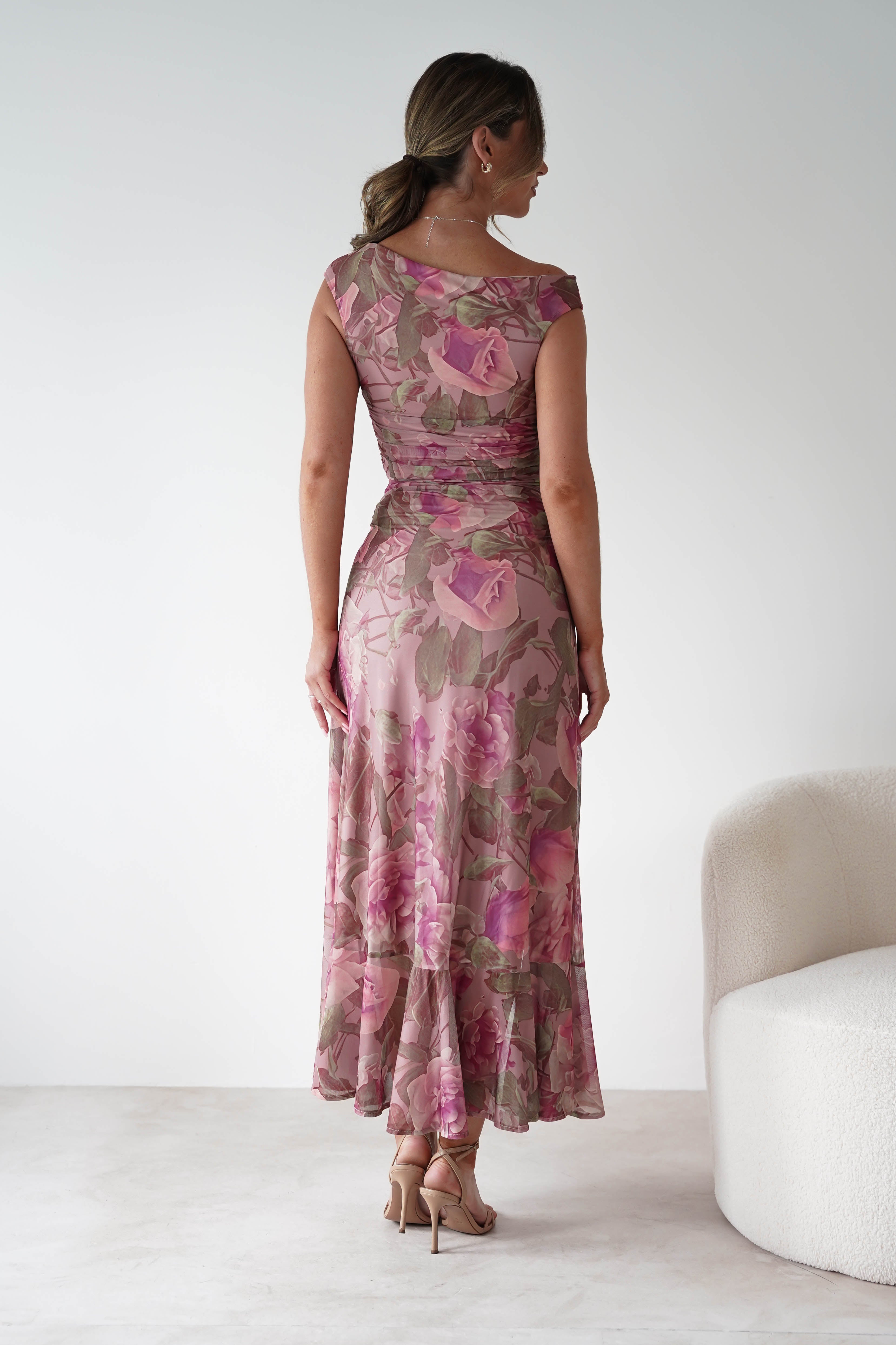 sasha Dresses 1*DONE-SASHA-64586D08-BLUSH FLORAL MAXI DRESS