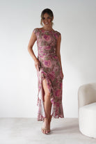 sasha Dresses 1*DONE-SASHA-64586D08-BLUSH FLORAL MAXI DRESS