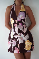 Sasha Dresses 1*DONE-SASHA-BROO91D130H-BROWN FLORAL MINI DRESS