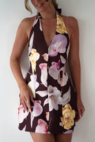 Sasha Dresses 1*DONE-SASHA-BROO91D130H-BROWN FLORAL MINI DRESS