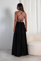 Shantal Satin Gown | Black - Oh Hello Clothing