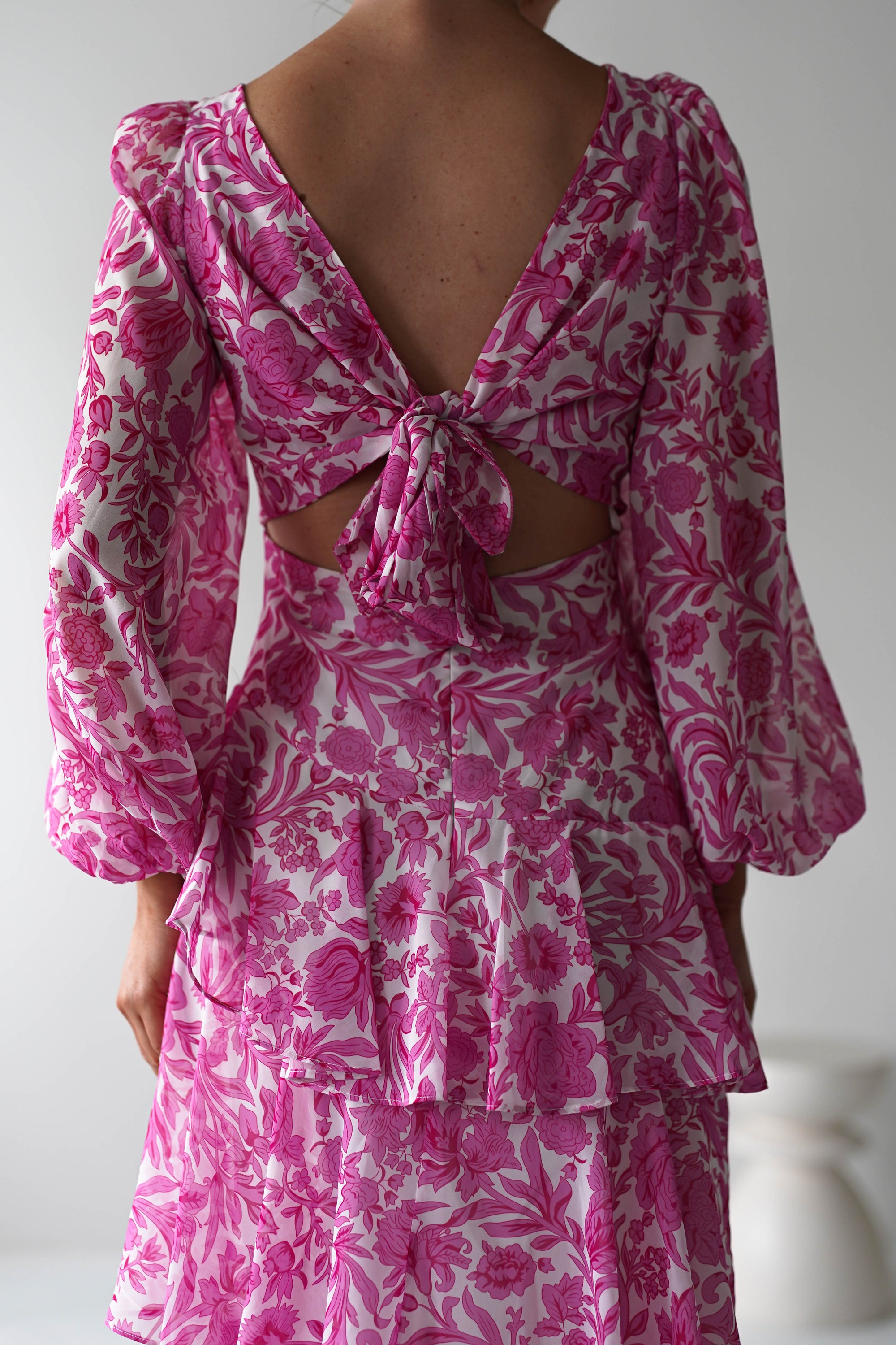 Tammie Long Sleeve Maxi Dress | Pink Floral | Oh Hello Clothing | XS (6)