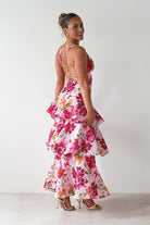 SASHA Dresses 1* DONE SR0245BB38 PINK MAXI LIKE KARLIE - COTTON