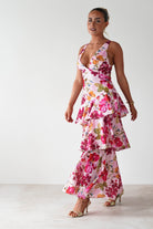 SASHA Dresses 1* DONE SR0245BB38 PINK MAXI LIKE KARLIE - COTTON