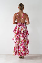 SASHA Dresses 1* DONE SR0245BB38 PINK MAXI LIKE KARLIE - COTTON