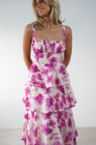 Emory Ruffle Flower Print Midaxi | Pink Print - Oh Hello Clothing