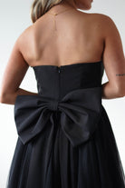 Cinderella Debs & Prom Dresses 1 *DONE T712 BLACK BOW GOWN - LAD