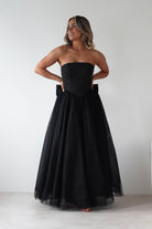 Cinderella Debs & Prom Dresses 1 *DONE T712 BLACK BOW GOWN - LAD