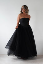 Cinderella Debs & Prom Dresses 1 *DONE T712 BLACK BOW GOWN - LAD