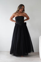 Cinderella Debs & Prom Dresses 1 *DONE T712 BLACK BOW GOWN - LAD