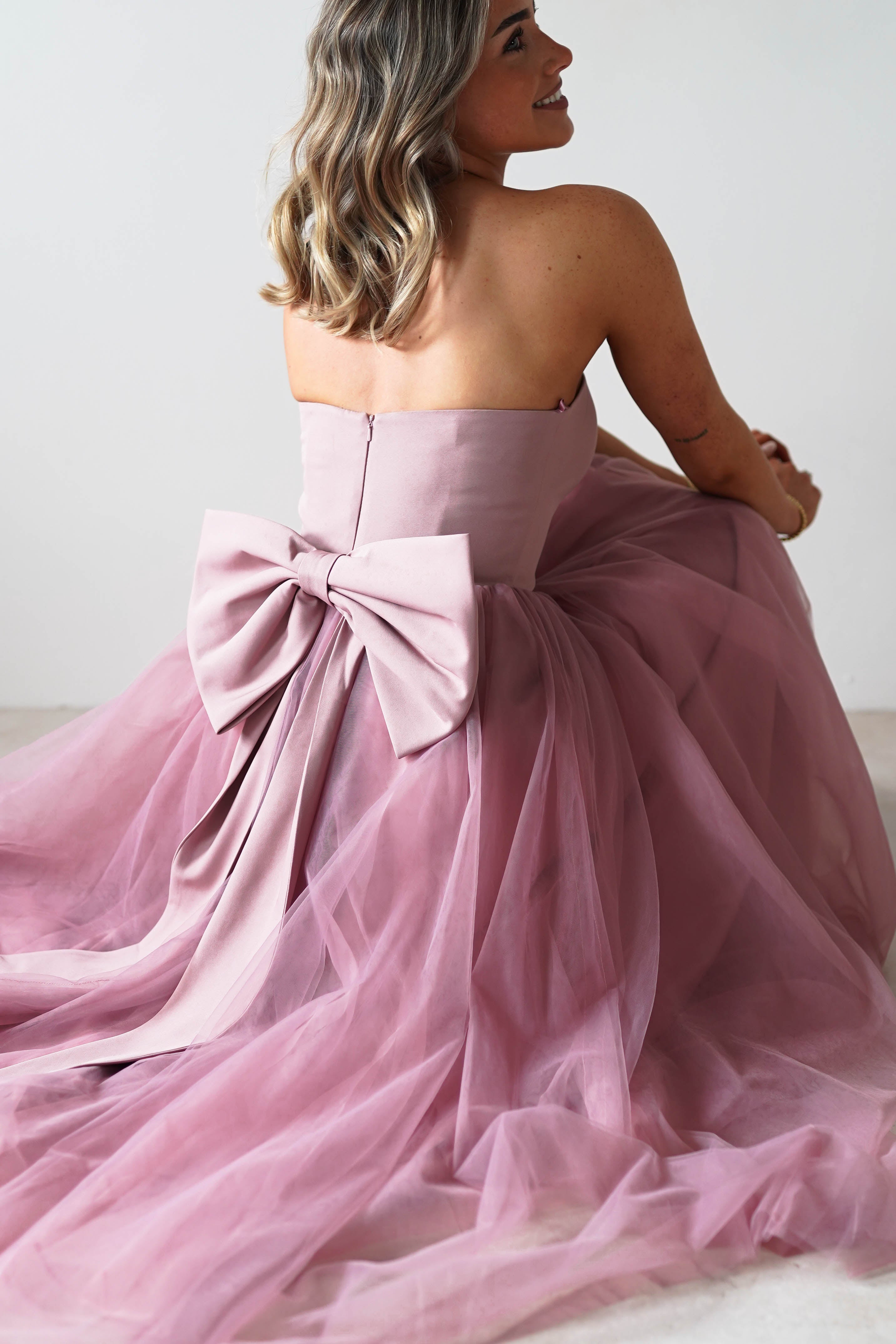Cinderella Debs & Prom Dresses 1 *DONE T712 PINK BOW GOWN - LAD