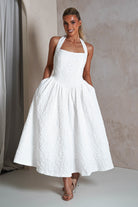 Margot Textured Midaxi  | White - Oh Hello Clothing