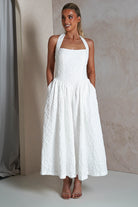 Margot Textured Midaxi  | White - Oh Hello Clothing