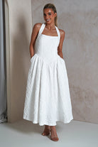 Margot Textured Midaxi  | White - Oh Hello Clothing