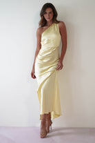 Thessy Soft Satin Maxi Dress | Yellow - Oh Hello Clothing