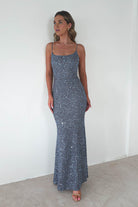 Vera & Lucy Dresses 1*DONE - V&L-15769-SILVER SEQUIN DRESS