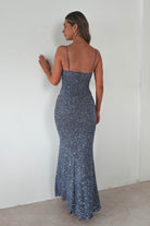 Vera & Lucy Dresses 1*DONE - V&L-15769-SILVER SEQUIN DRESS