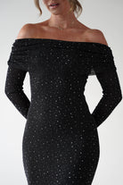 Vera & Lucy Dresses 1*DONE - V&L-23273- SPARKLING RHINESTONE EMBELLISHMENTS LONG DRESS