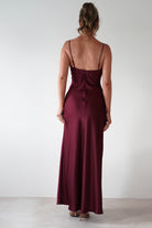 Vera & Lucy Dresses 1*DONE -VERY&LUCY-15766- Burgundy Spaghetti Strap Dress