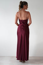 Vera & Lucy Dresses 1*DONE -VERY&LUCY-15766- Burgundy Spaghetti Strap Dress