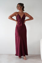 Vera & Lucy Dresses 1*DONE -VERY&LUCY-15766- Burgundy Spaghetti Strap Dress