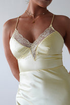 Dawn Soft Satin Maxi  | Yellow 