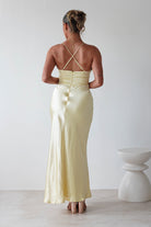 Dawn Soft Satin Maxi  | Yellow 