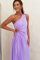 Olsen Pleated Maxi Dress | Lilac | Oh Hello Clothing | XS (6)