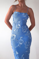 Adora Floral Mesh Maxi  | Blue 