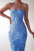 Adora Floral Mesh Maxi  | Blue 