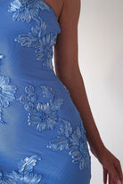 Adora Floral Mesh Maxi  | Blue 