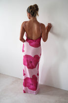 Aidia Floral Mesh Maxi Dress | Pink - Oh Hello Clothing