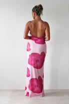 Aidia Floral Mesh Maxi Dress | Pink - Oh Hello Clothing
