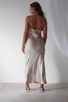Aimie Soft Satin Maxi  | Champagne - Oh Hello Clothing