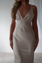Aimie Soft Satin Maxi  | Champagne - Oh Hello Clothing