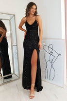 Alamour Sequin Luxe Gown | Black | Oh Hello Clothing | XS (6)