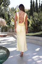Alanna Soft Matte Satin Maxi  | Yellow - Oh Hello Clothing