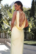 Alanna Soft Matte Satin Maxi  | Yellow - Oh Hello Clothing