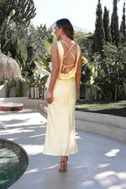 Alanna Soft Matte Satin Maxi  | Yellow - Oh Hello Clothing