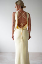 Alanna Soft Matte Satin Maxi  | Yellow - Oh Hello Clothing