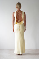 Alanna Soft Matte Satin Maxi  | Yellow - Oh Hello Clothing