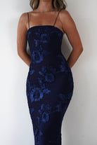 Alvana Floral Appliqué Maxi Dress | Navy | Oh Hello Clothing | XS (6)