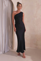 Ansel One Shoulder Maxi  | Black - Oh Hello Clothing
