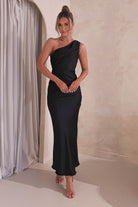 Ansel One Shoulder Maxi  | Black - Oh Hello Clothing