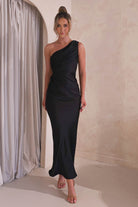 Ansel One Shoulder Maxi  | Black - Oh Hello Clothing